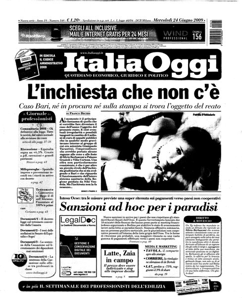 Italia oggi : quotidiano di economia finanza e politica